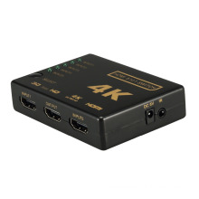 high quality 3D 4k UHD 5X1 HDMI Switch with IR remote control